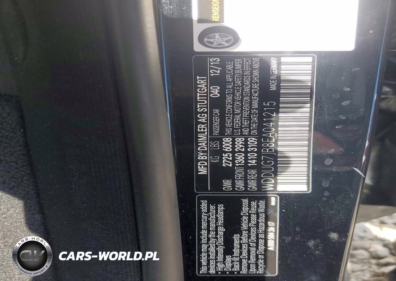 2014 Mercedes-Benz S 63 Amg VIN:WDDUG7JB8EA041215 - 12