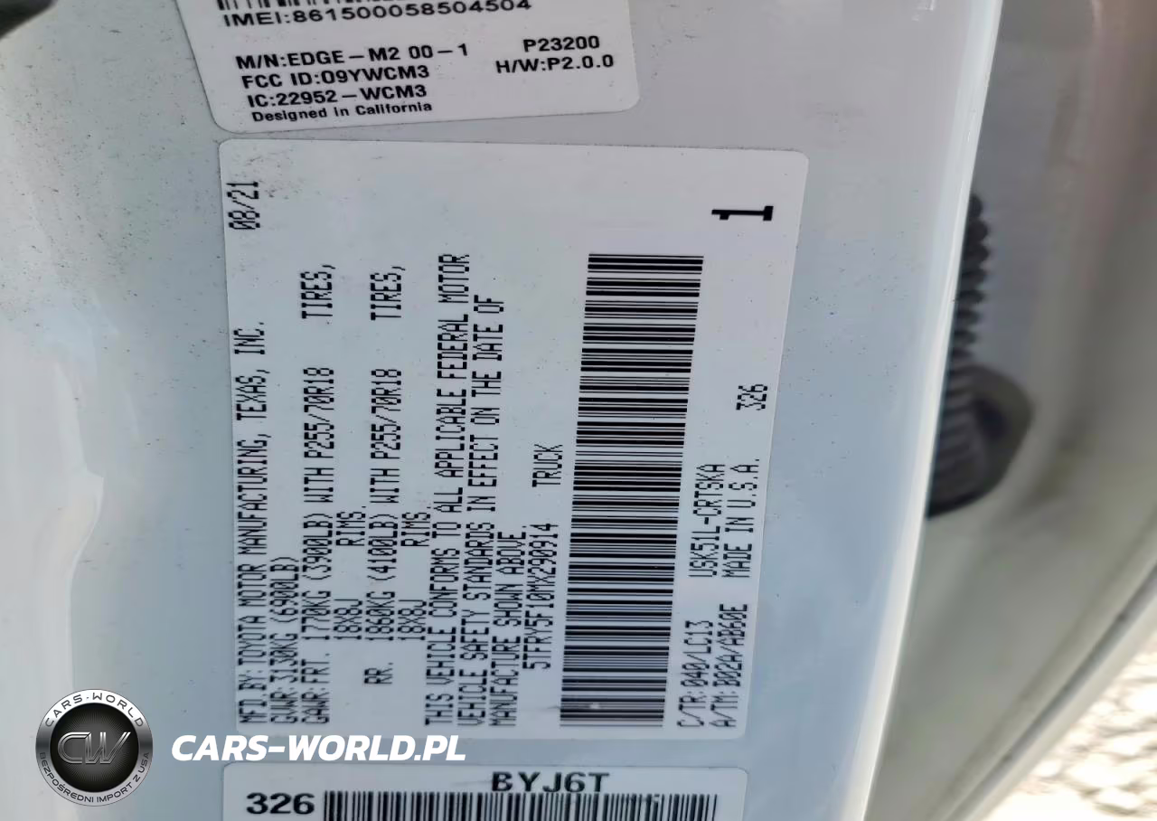 2021 Toyota Tundra Sr VIN:5TFRY5F10MX290914 - 13