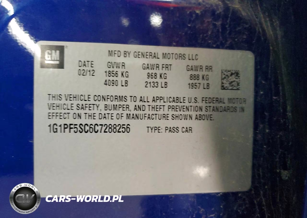 2012 Chevrolet Cruze Lt VIN:1G1PF5SC6C7288256 - 12