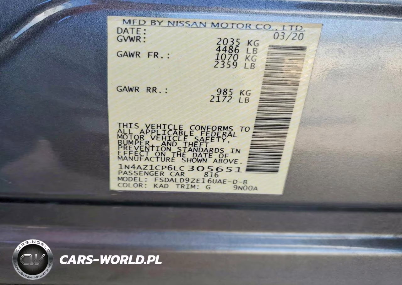 2020 Nissan Leaf Sv VIN:1N4AZ1CP6LC305651 - 13