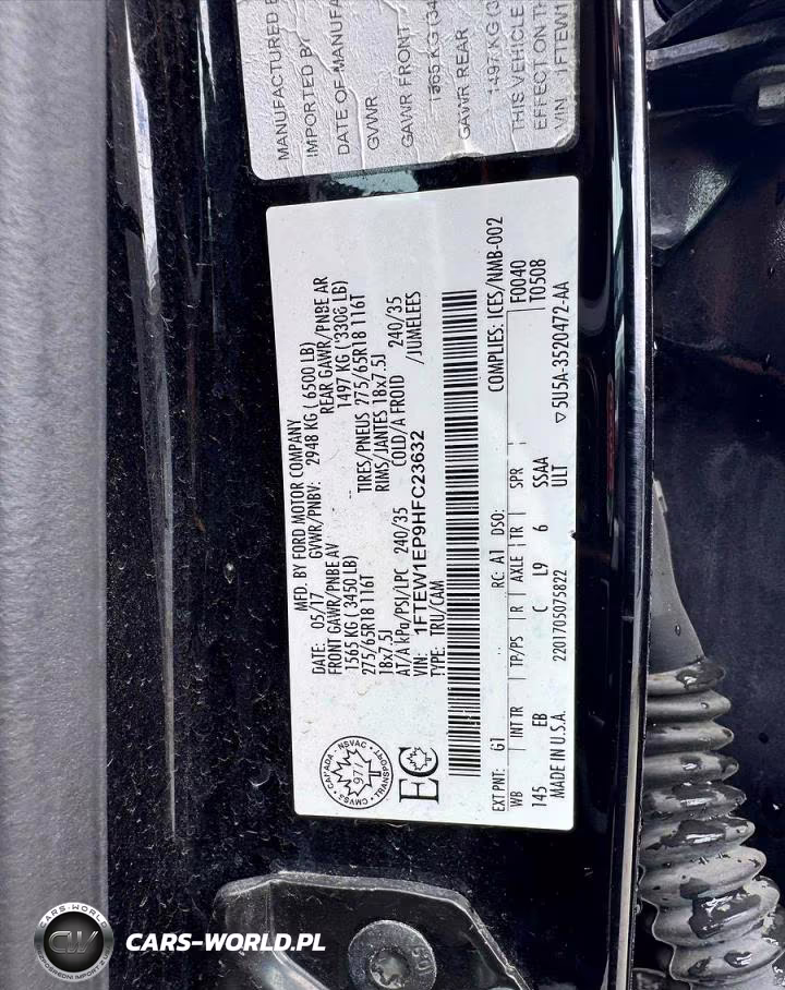 2017 Ford F150 Supercrew VIN:1FTEW1EP9HFC23632 - 10