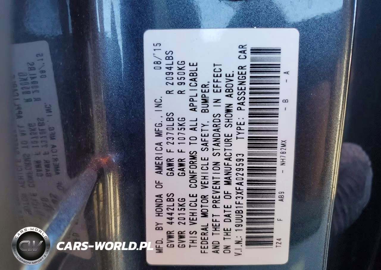 2015 Acura Tlx VIN:19UUB1F3XFA029593 - 12