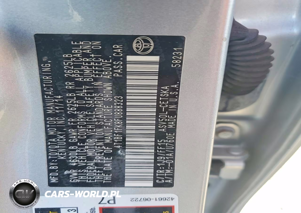 2015 Toyota Camry Se VIN:4T1BF1FK8FU888323 - 12