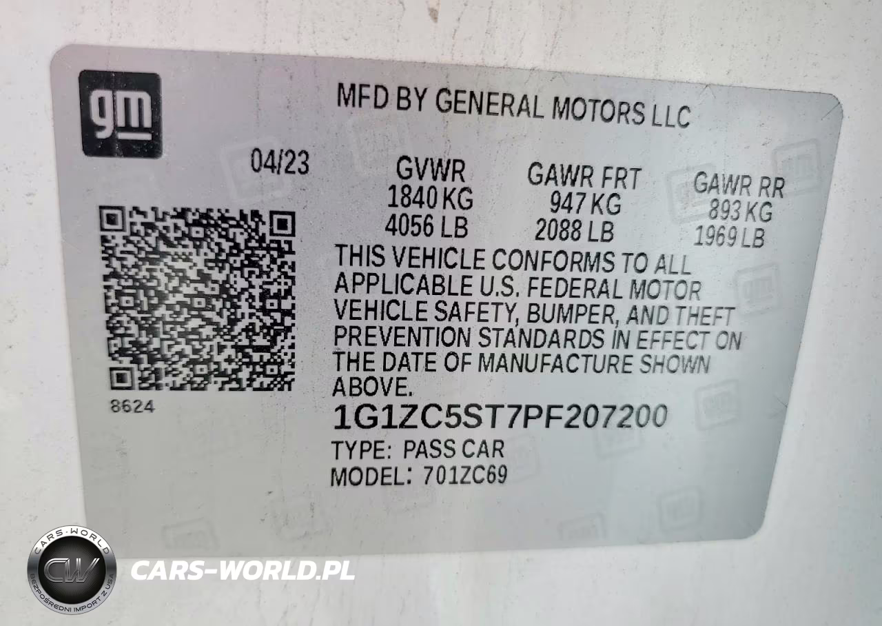 2023 Chevrolet Malibu Ls VIN:1G1ZC5ST7PF207200 - 12