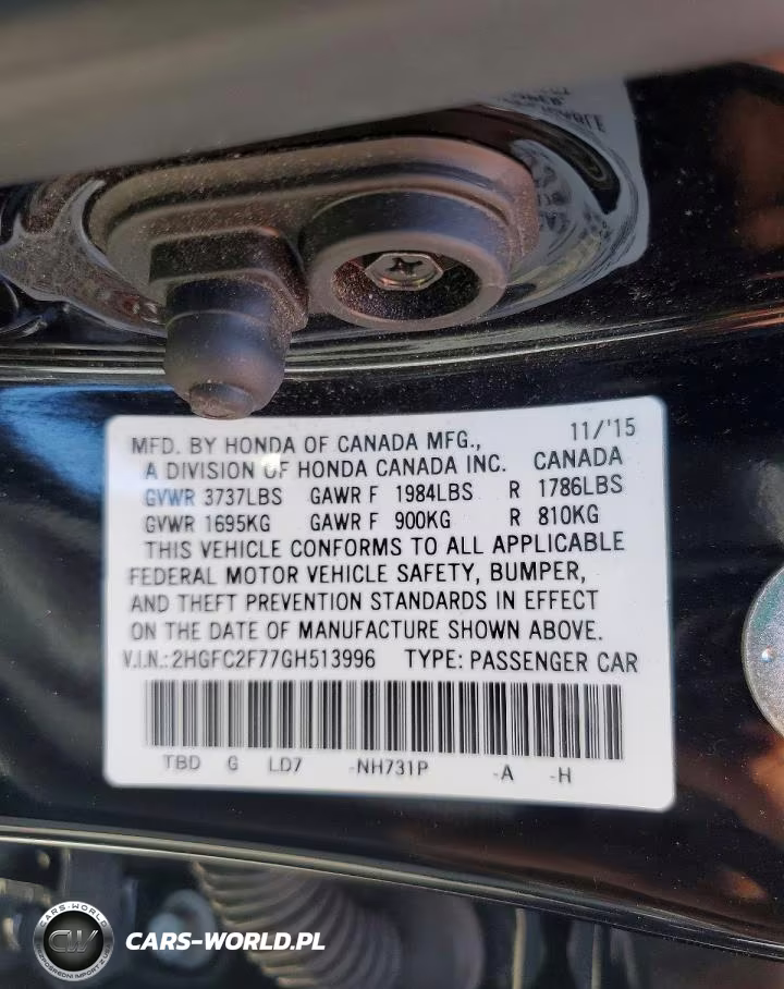 2016 Honda Civic Ex VIN:2HGFC2F77GH513996 - 12