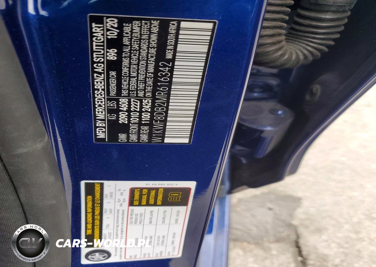 2021 Mercedes-Benz C 300 VIN:W1KWF8DB2MR616342 - 12