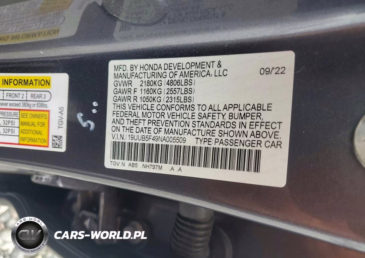 2022 Acura Tlx Technology VIN:19UUB5F49NA005509 - 13