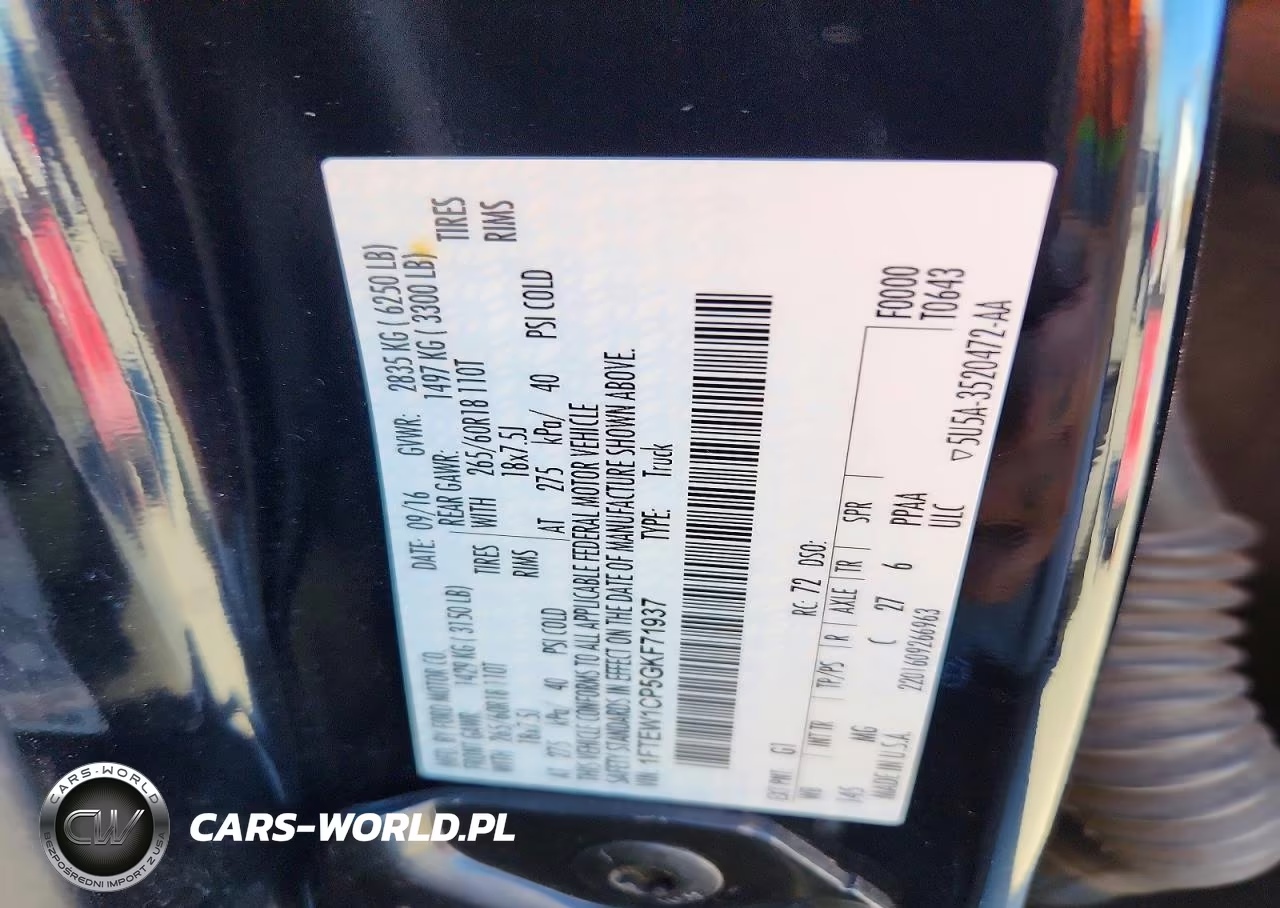 2016 Ford F150 Supercrew VIN:1FTEW1CP5GKF71937 - 12