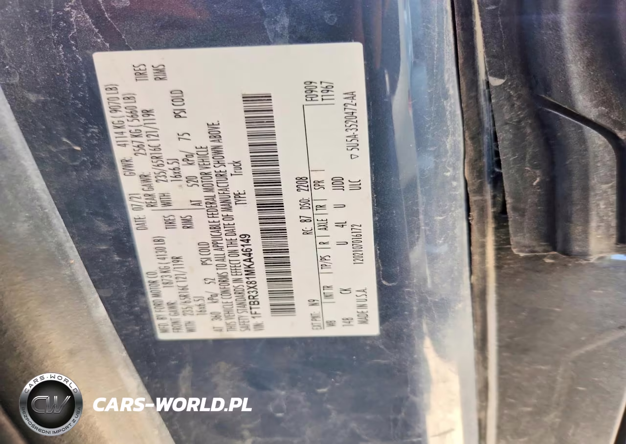 2021 Ford Transit 250 Delivery Van VIN:1FTBR3X81MKA46149 - 13