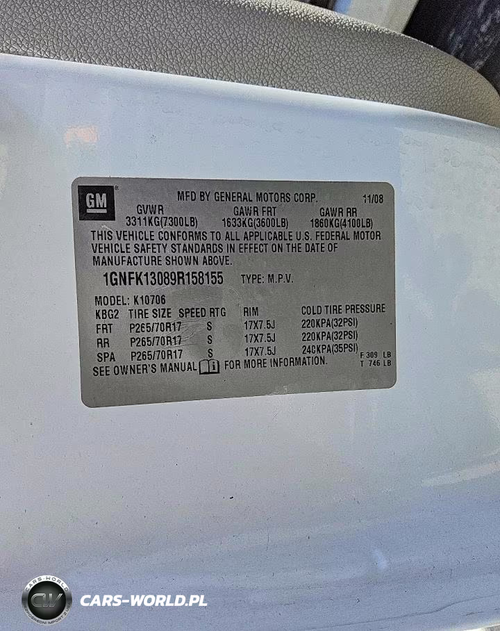 2009 Chevrolet Tahoe K1500 Ls VIN:1GNFK13089R158155 - 12