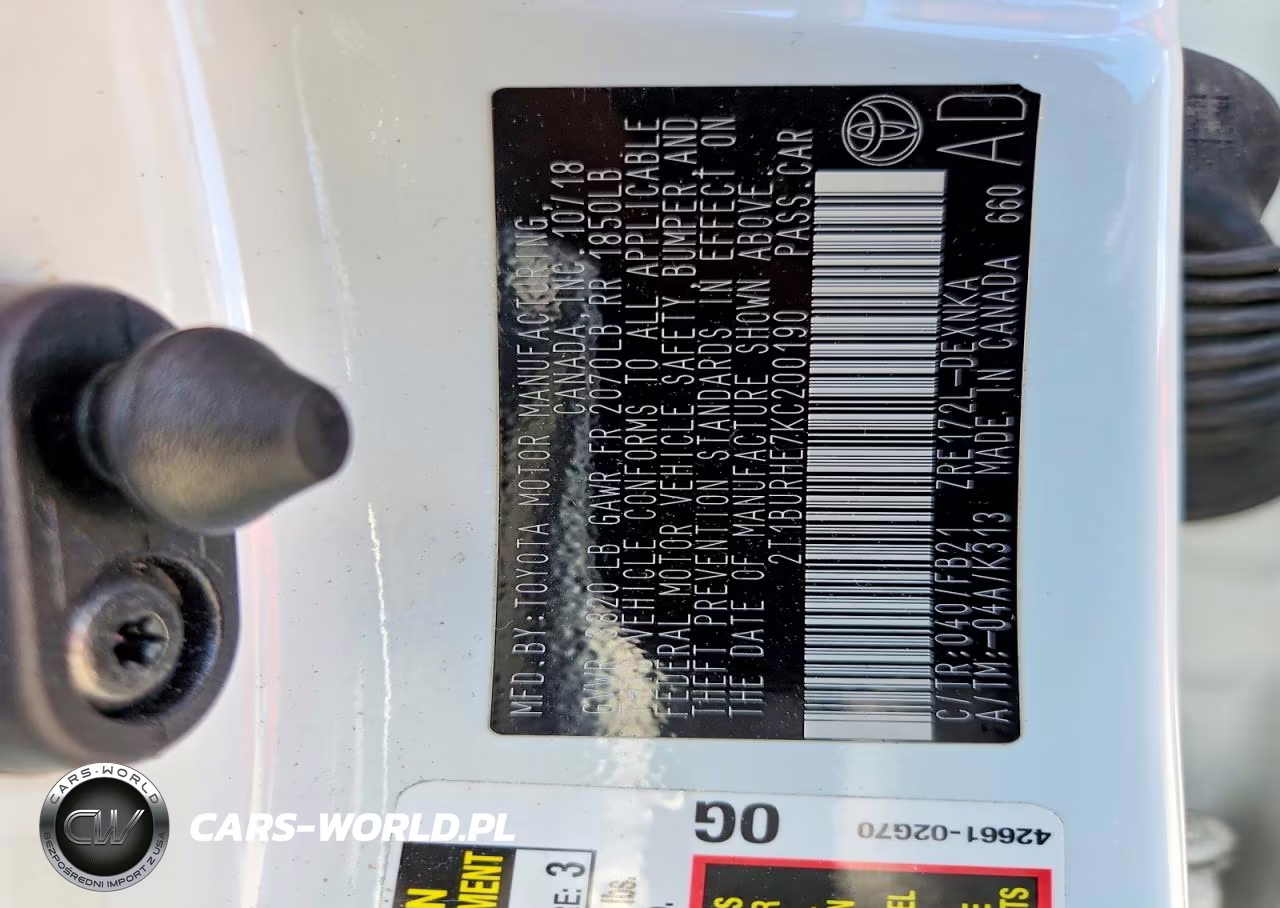 2019 Toyota Corolla Le VIN:2T1BURHE7KC200190 - 12