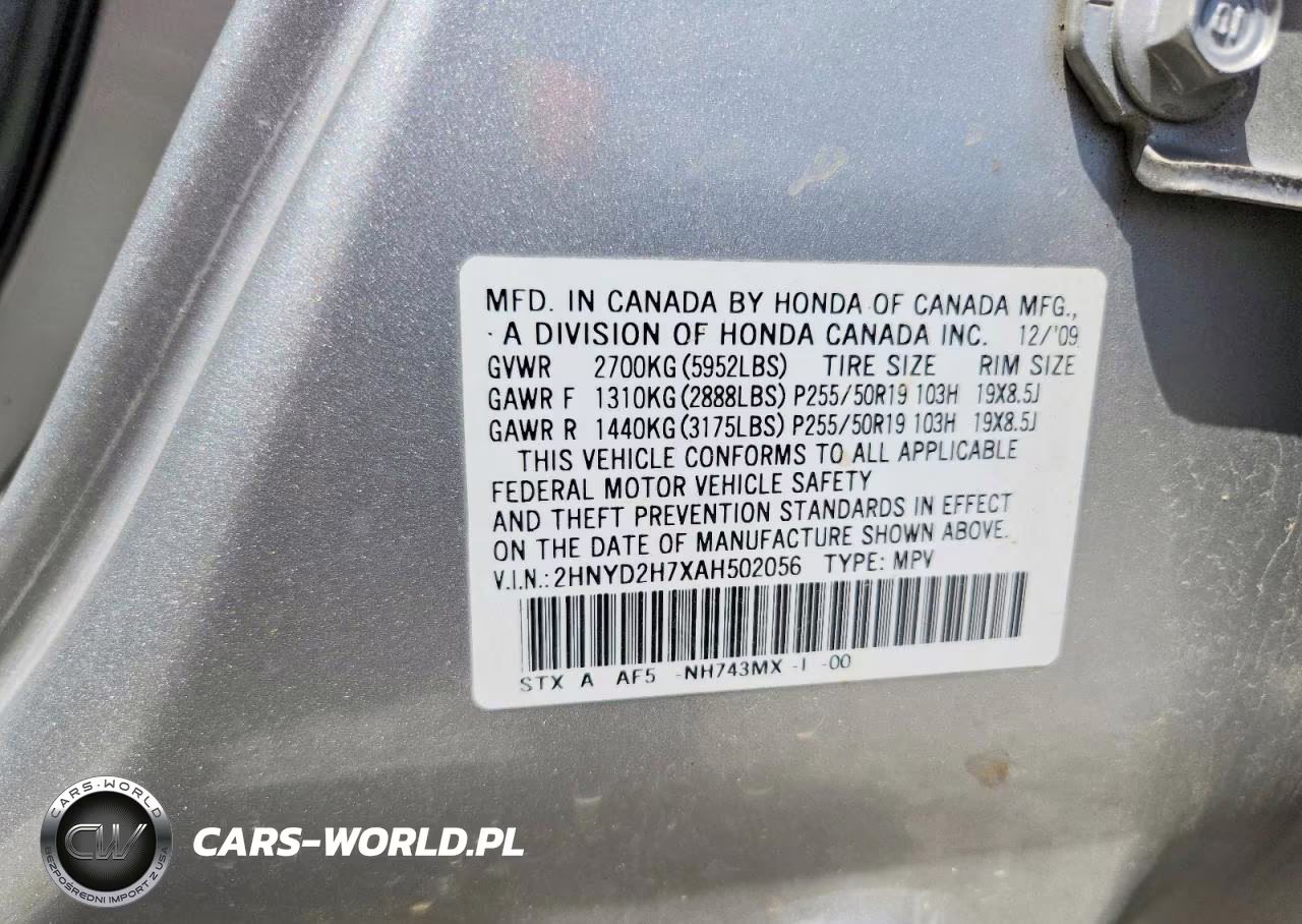 2010 Acura Mdx Advance VIN:2HNYD2H7XAH502056 - 12