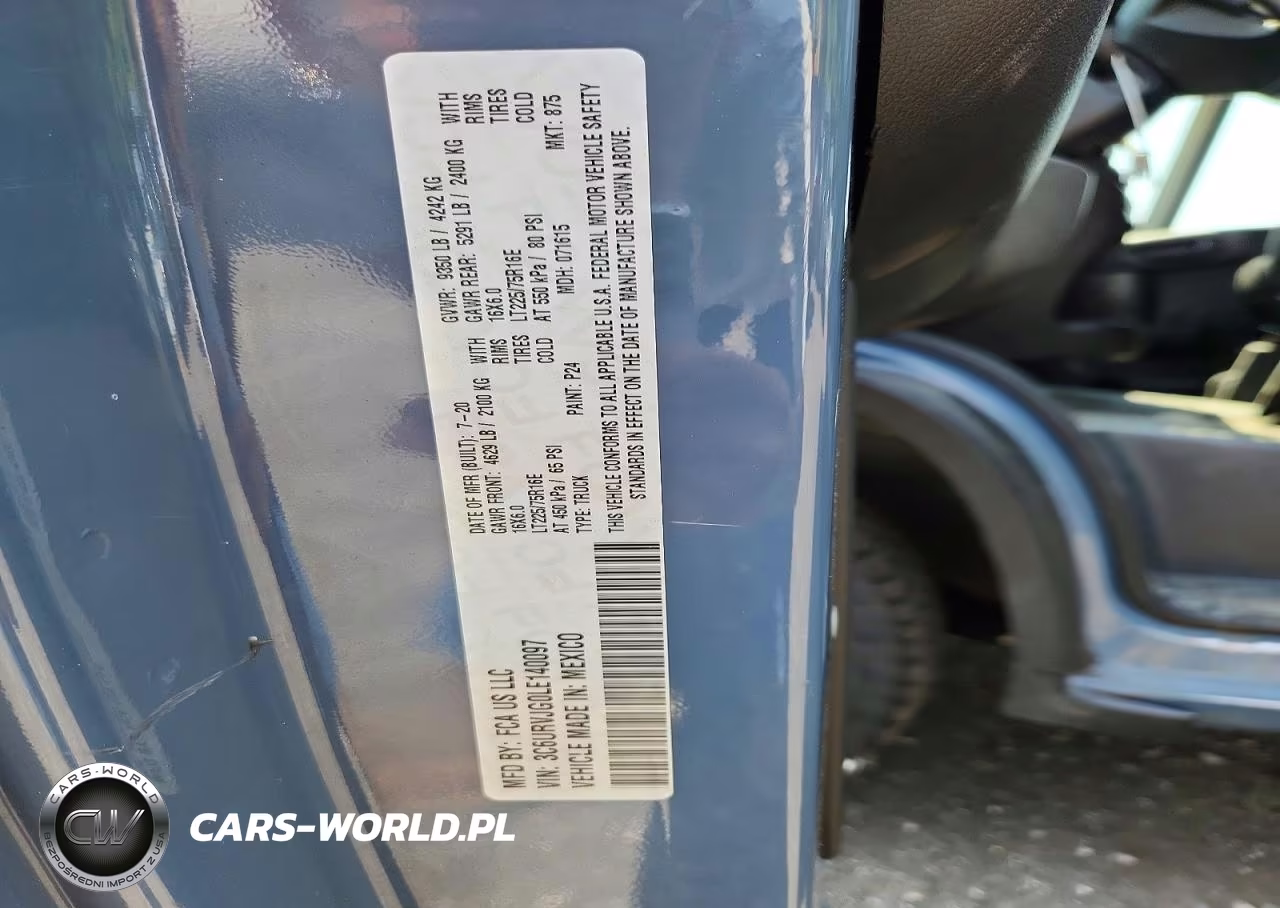 2020 Ram Promaster 3500 Delivery Van VIN:3C6URVJG0LE140097 - 13