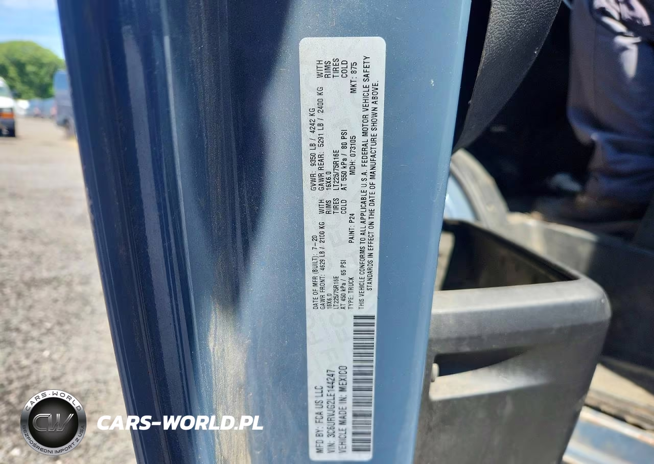 2020 Ram Promaster 3500 3500 High VIN:3C6URVJG2LE144247 - 12