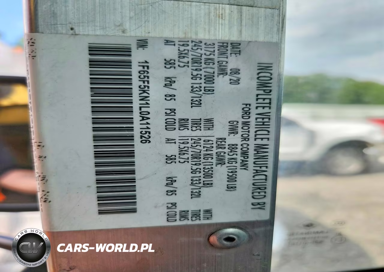 2020 Ford F59 Delivery Truck VIN:1F65F5KN1L0A11526 - 13