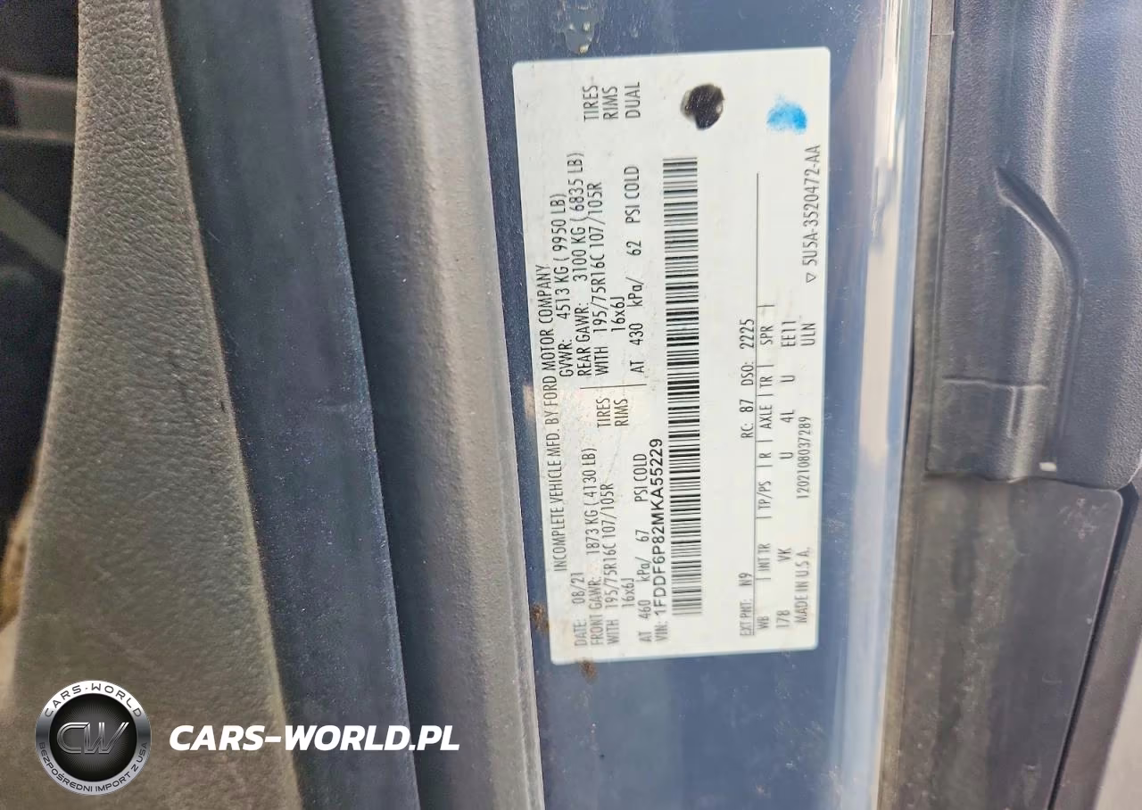 2021 Ford Transit Delivery Truck VIN:1FDDF6P82MKA55229 - 13
