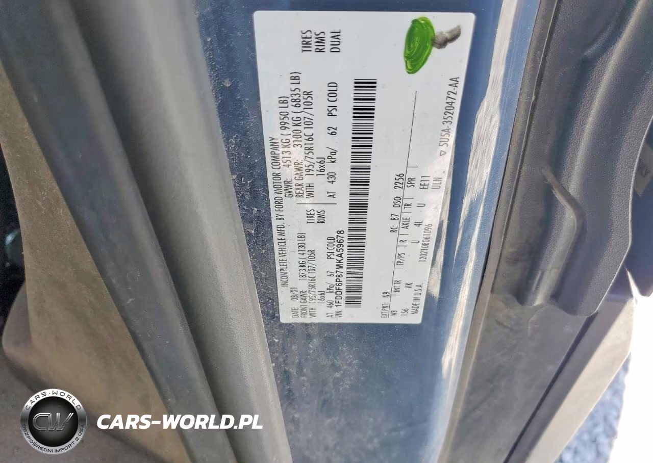 2021 Ford Transit Delivery Truck VIN:1FDDF6P87MKA59678 - 12