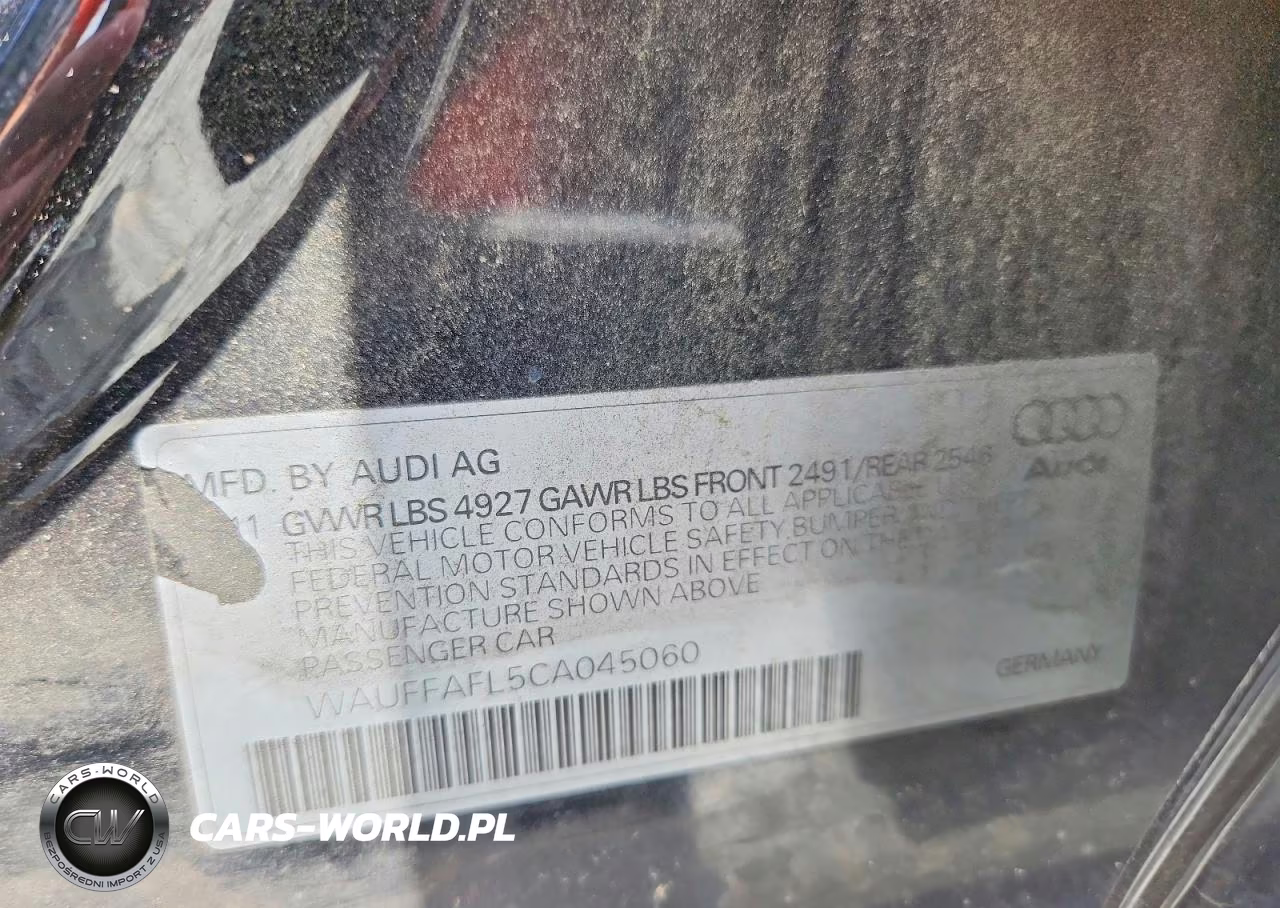 2012 Audi A4 Premium Plus VIN:WAUFFAFL5CA045060 - 12