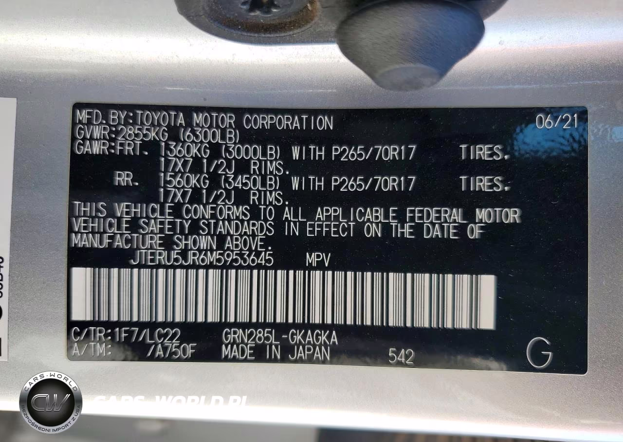 2021 Toyota 4Runner Trd Off-Road Premium VIN:JTERU5JR6M5953645 - 12