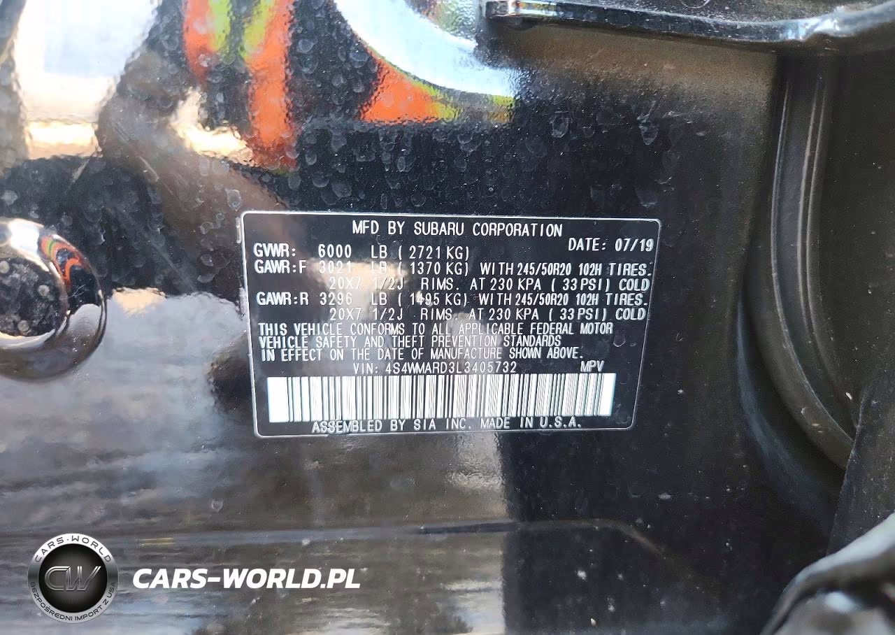 2020 Subaru Ascent Touring VIN:4S4WMARD3L3405732 - 13