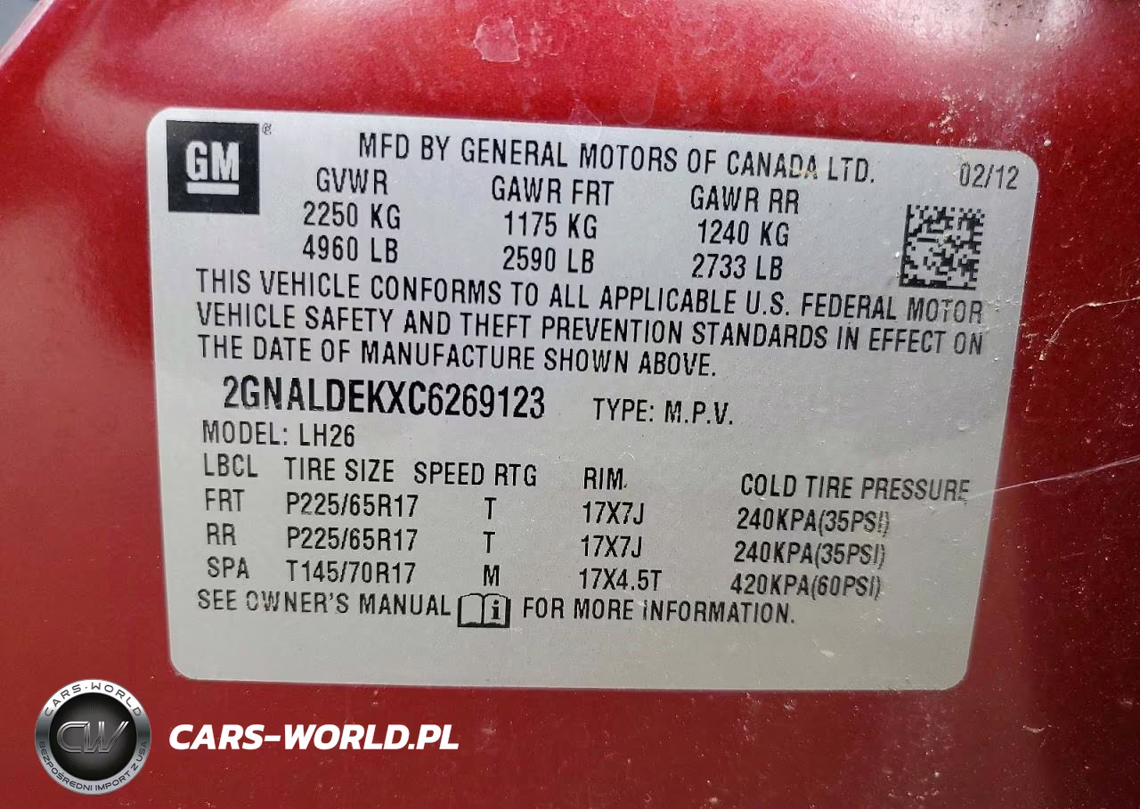 2012 Chevrolet Equinox Lt VIN:2GNALDEKXC6269123 - 13