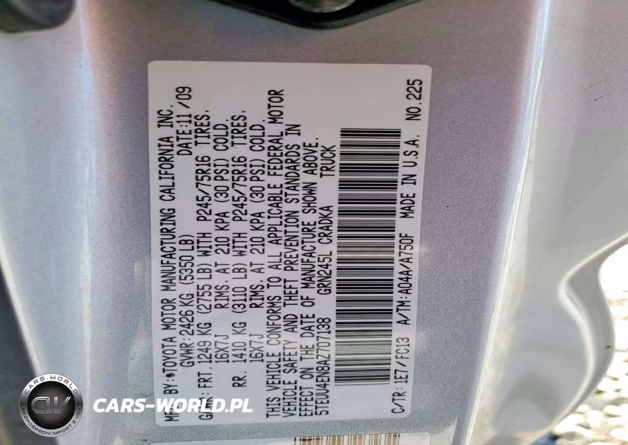 2010 Toyota Tacoma Access Cab VIN:5TEUU4EN8AZ707138 - 13