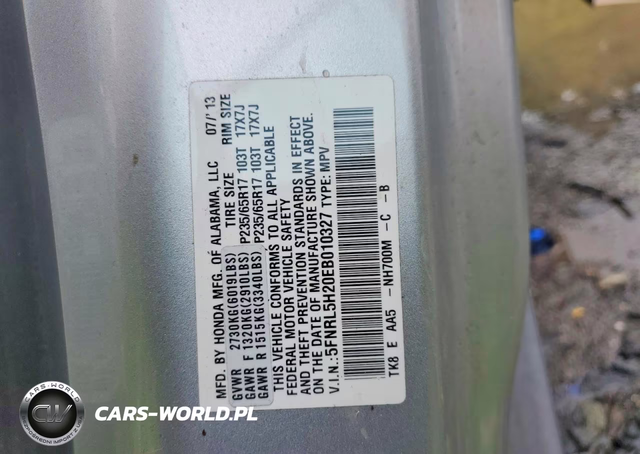 2014 Honda Odyssey Lx VIN:5FNRL5H20EB010327 - 13