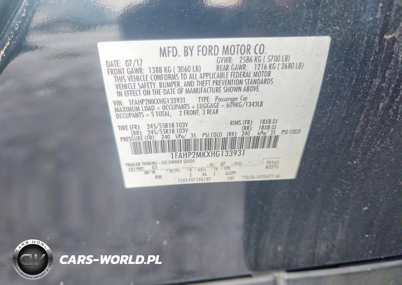 2017 Ford Taurus VIN:1FAHP2MKXHG133931 - 12