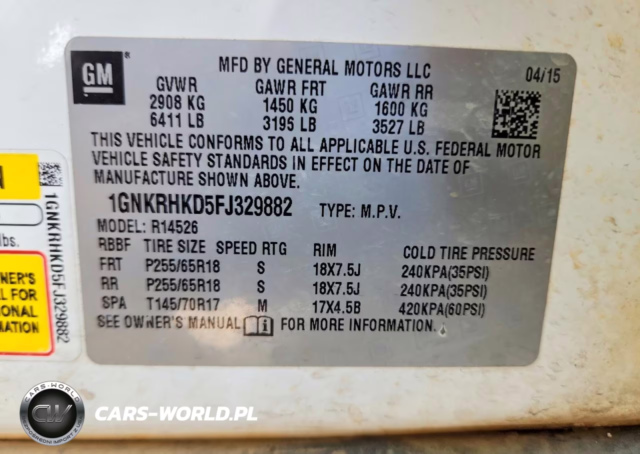 2015 Chevrolet Traverse Lt VIN:1GNKRHKD5FJ329882 - 13