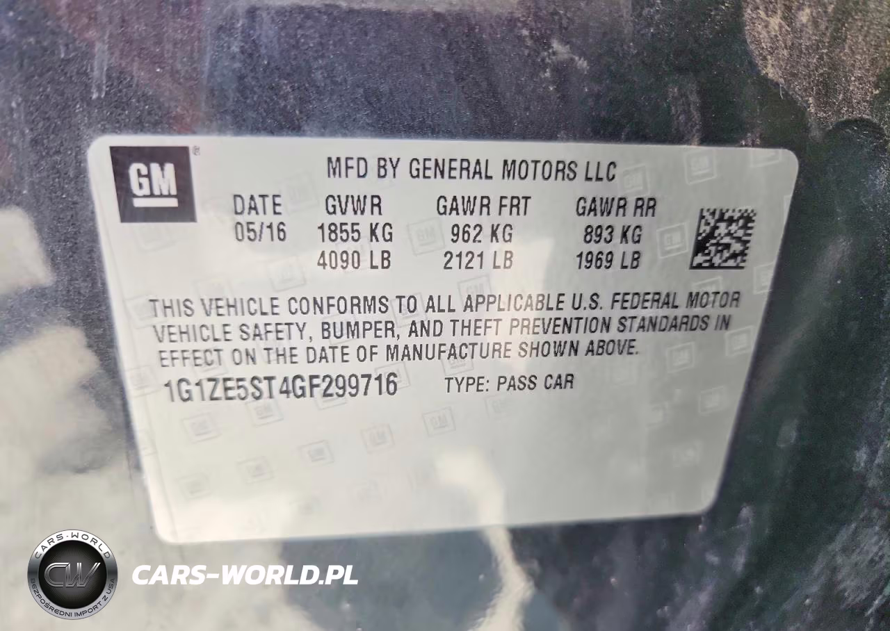 2016 Chevrolet Malibu Lt VIN:1G1ZE5ST4GF299716 - 12