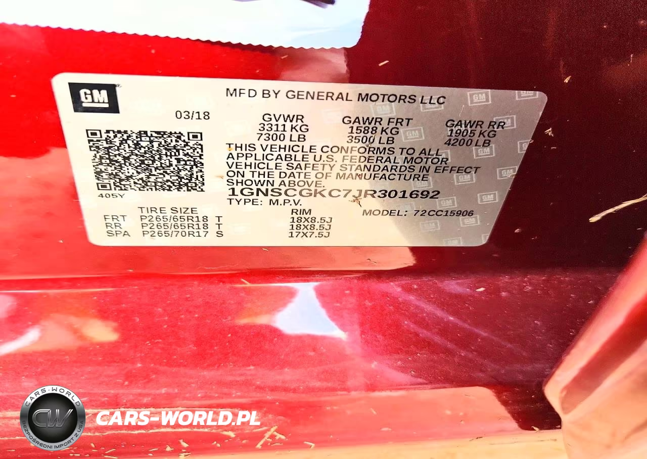 2018 Chevrolet Suburban C1500 Ls VIN:1GNSCGKC7JR301692 - 14