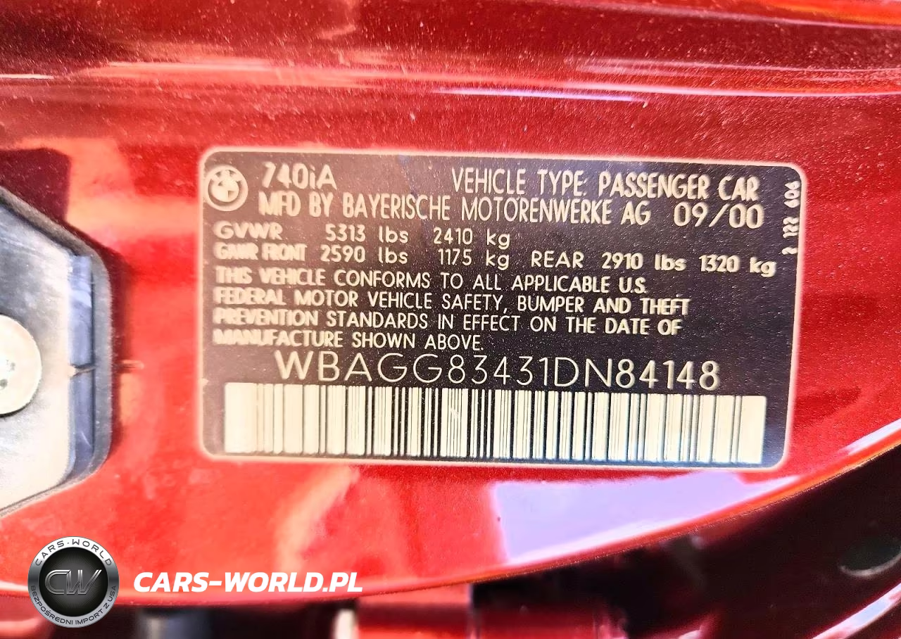 2001 BMW 740 I Automatic VIN:WBAGG83431DN84148 - 12