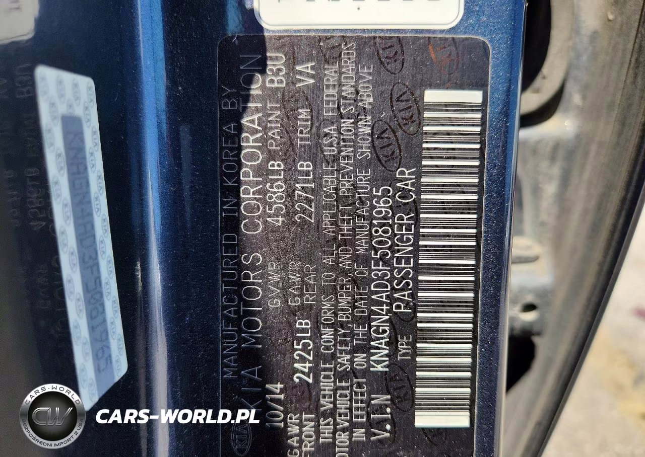 2015 Kia Optima Hybrid VIN:KNAGN4AD3F5081965 - 12