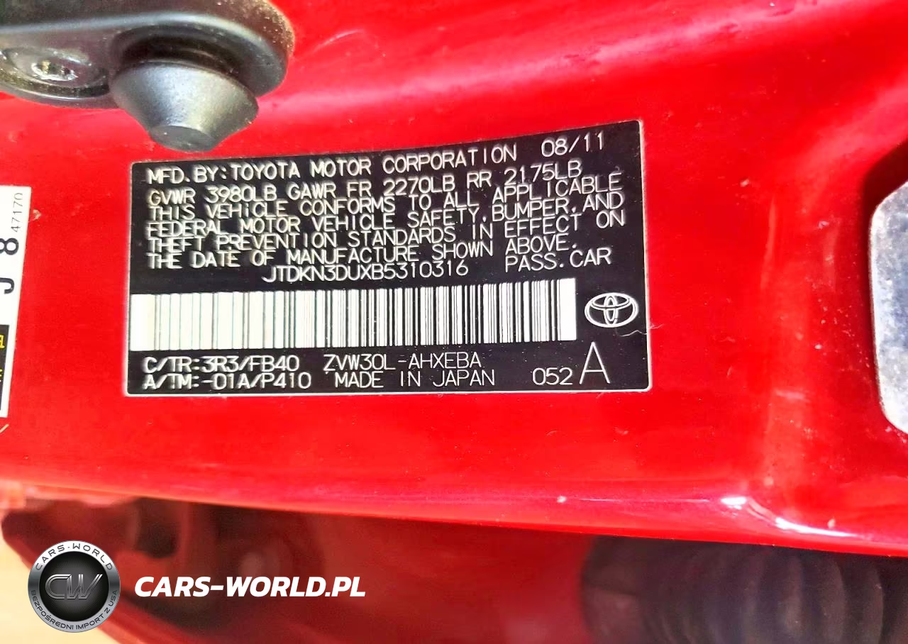 2011 Toyota Prius Two VIN:JTDKN3DUXB5310316 - 14