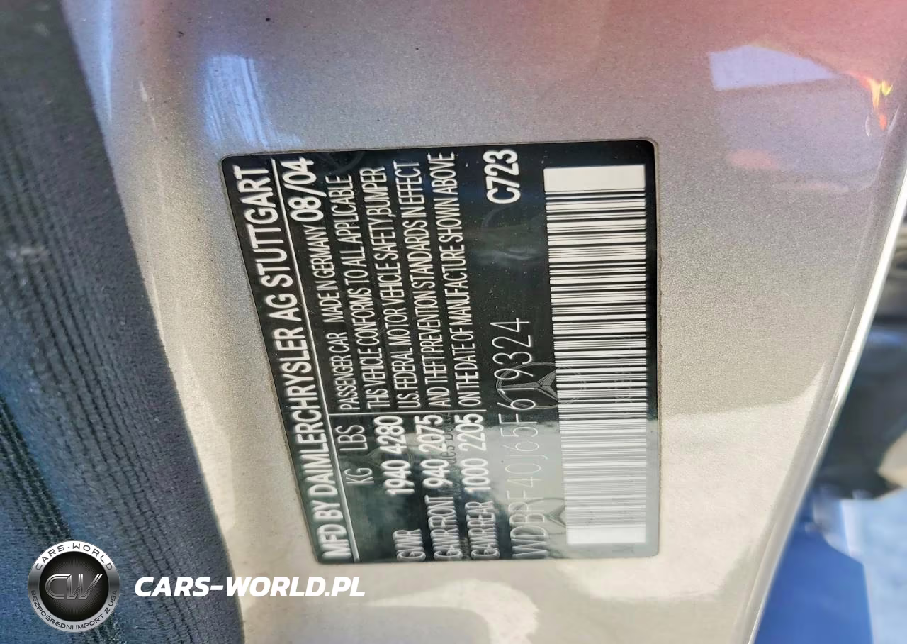 2005 Mercedes-Benz C 230K Sport Sedan VIN:WDBRF40J65F619324 - 12