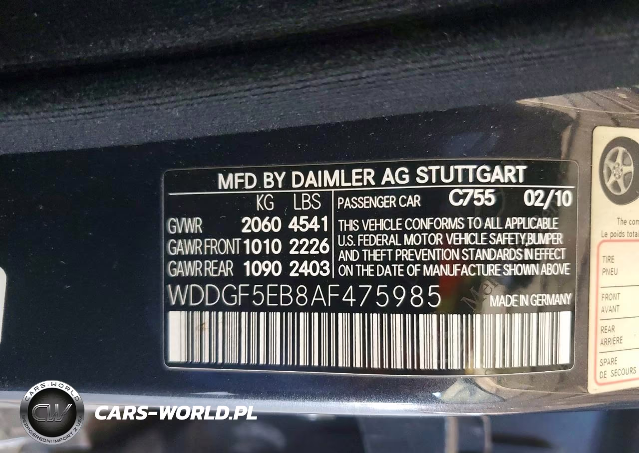 2010 Mercedes-Benz C 300 VIN:WDDGF5EB8AF475985 - 12
