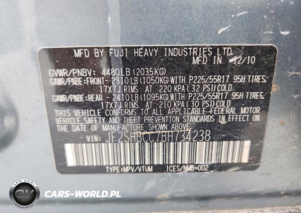 2011 Subaru Forester 2.5X Premium VIN:JF2SHBCC7BH734238 - 12