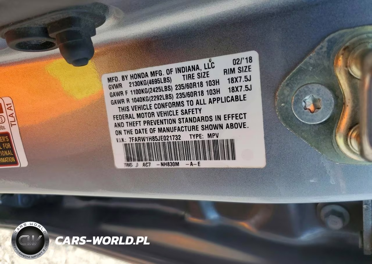 2018 Honda Cr-V Exl VIN:7FARW1H85JE021732 - 12