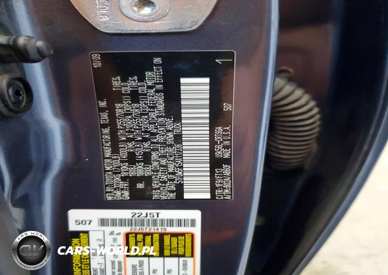 2010 Toyota Tundra Double Cab Sr5 VIN:5TFUW5F15AX117336 - 12