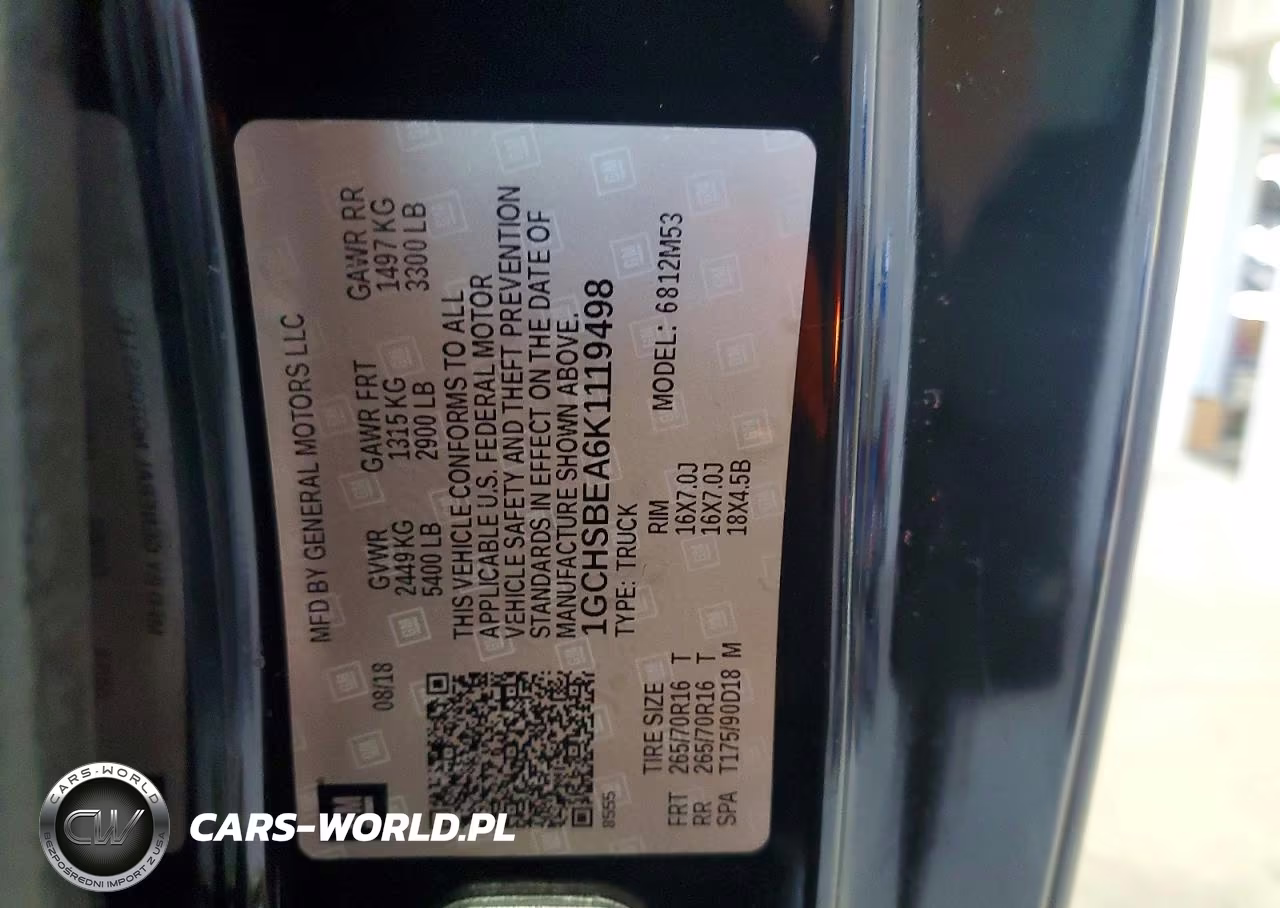 2019 Chevrolet Colorado VIN:1GCHSBEA6K1119498 - 12