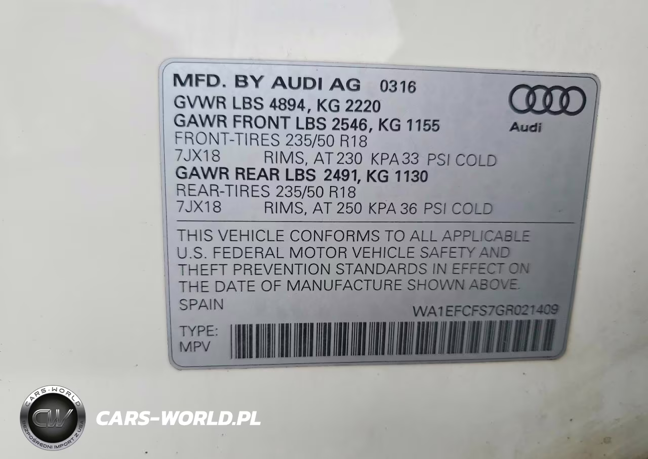 2016 Audi Q3 Premium Plus VIN:WA1EFCFS7GR021409 - 13