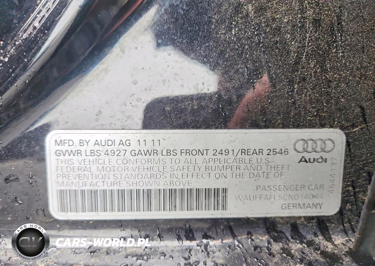 2012 Audi A4 Premium Plus VIN:WAUFFAFL5CN014044 - 12