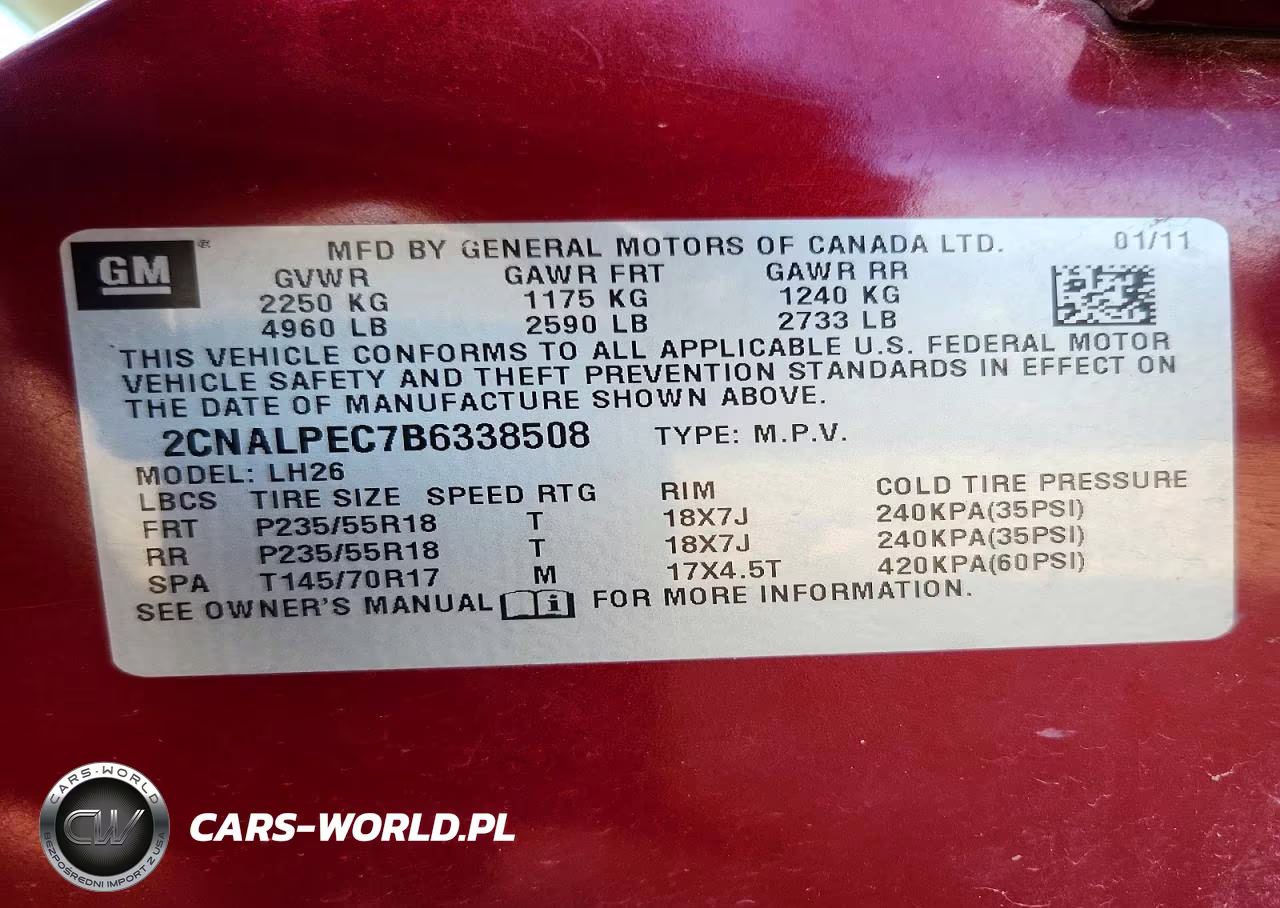 2011 Chevrolet Equinox Lt VIN:2CNALPEC7B6338508 - 13