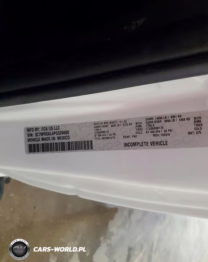 2023 Ram 3500 VIN:3C7WRSAL4PG526600 - 12