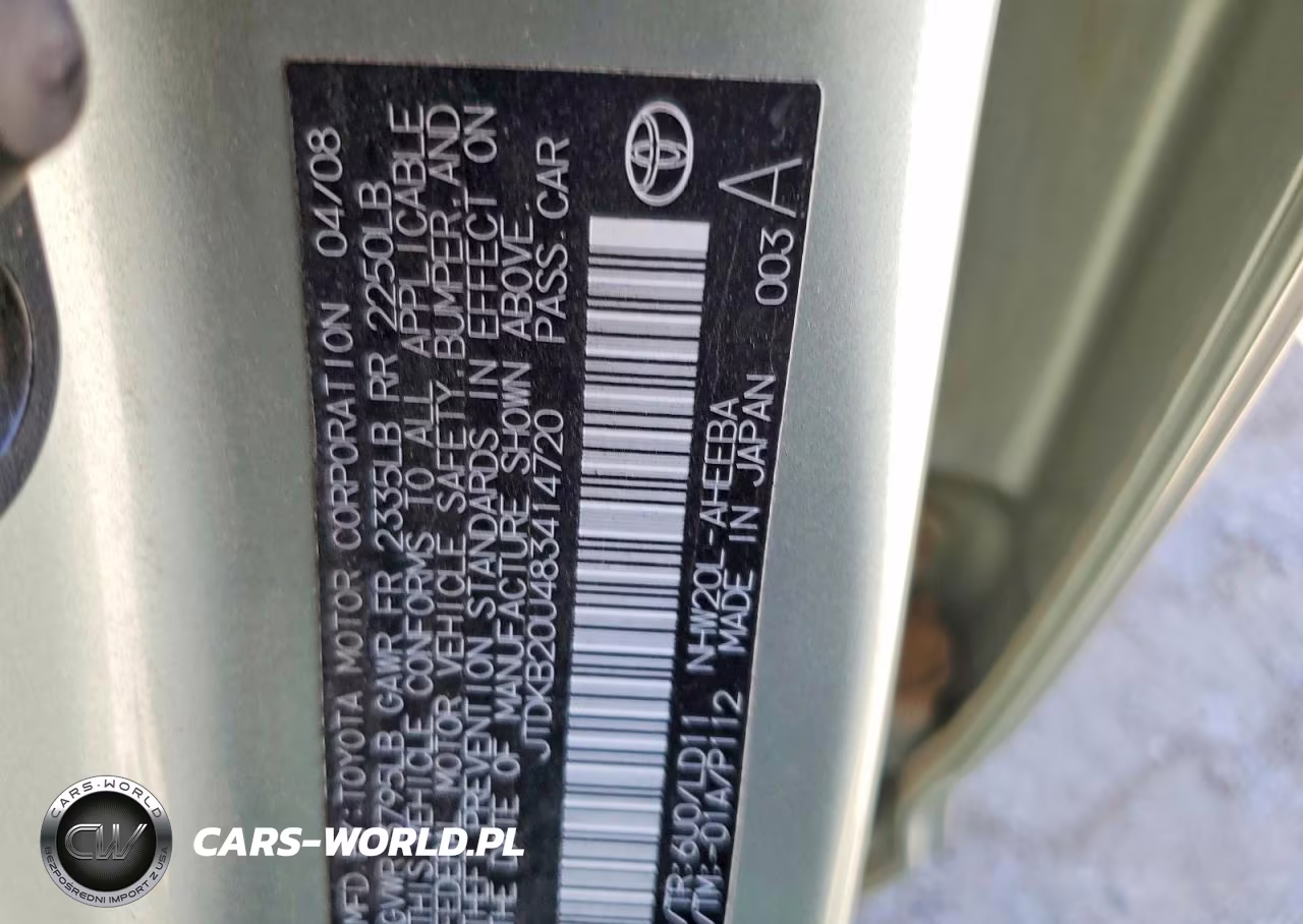 2008 Toyota Prius Base VIN:JTDKB20U483414720 - 12