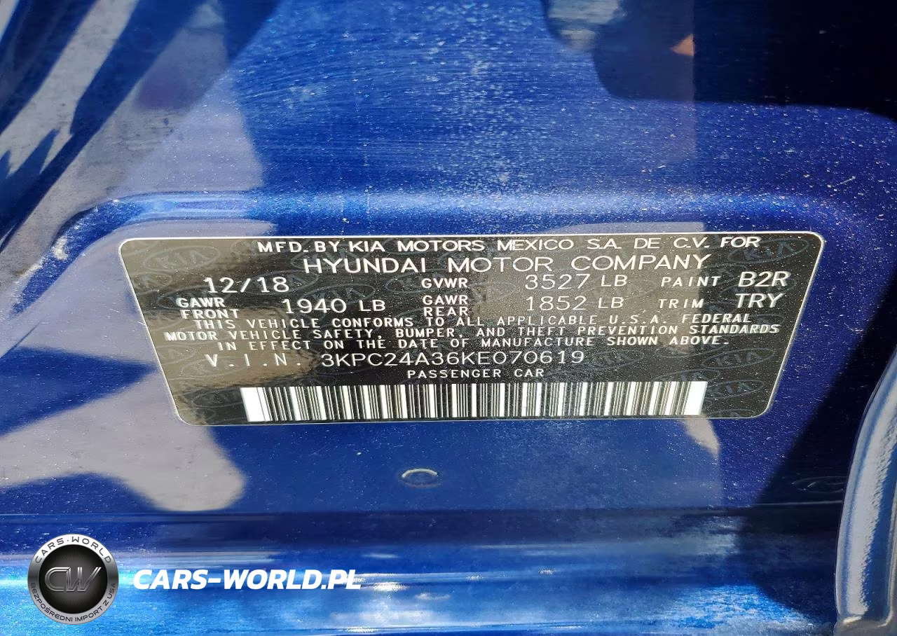 2019 Hyundai Accent Se VIN:3KPC24A36KE070619 - 12