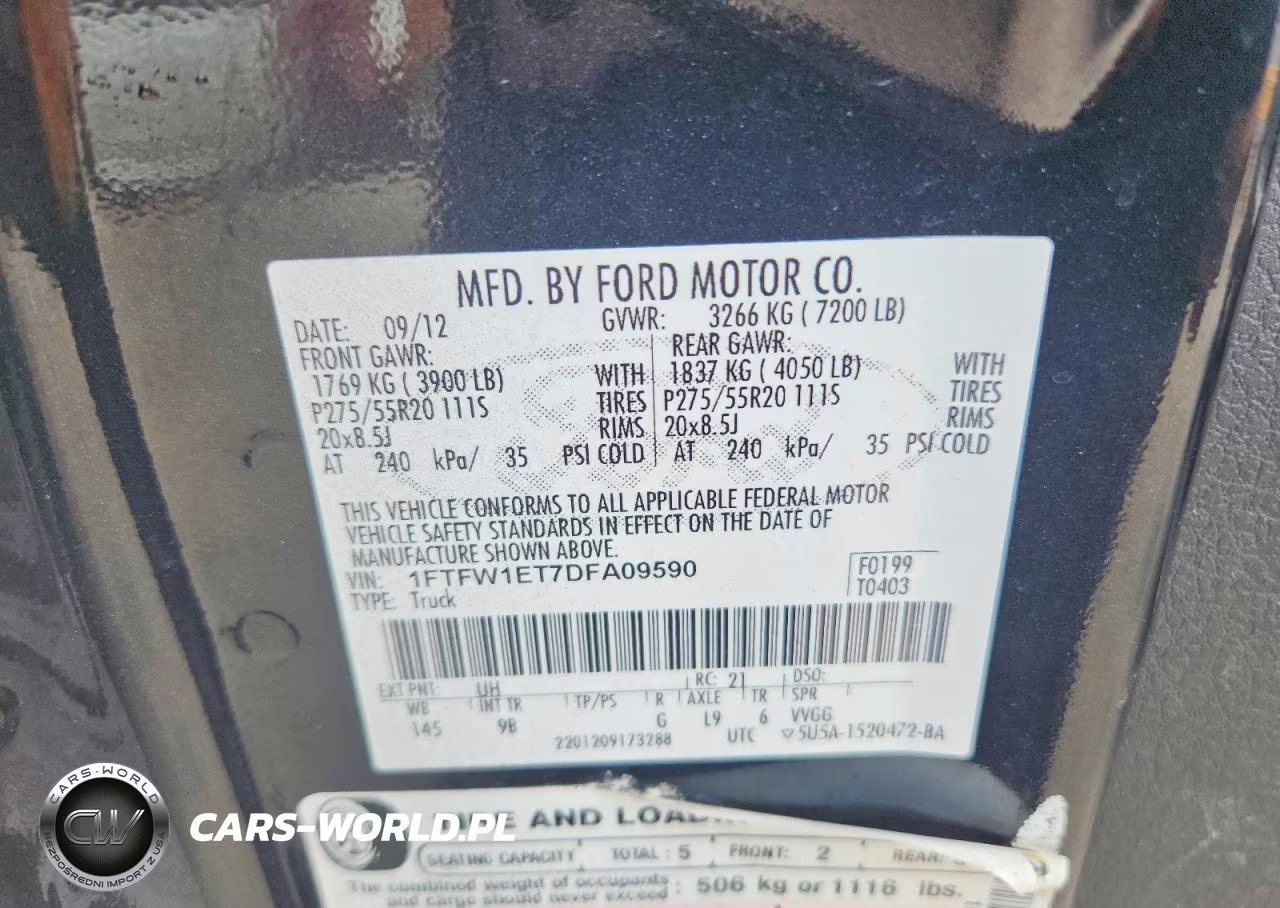 2013 Ford F150 Supercrew VIN:1FTFW1ET7DFA09590 - 13