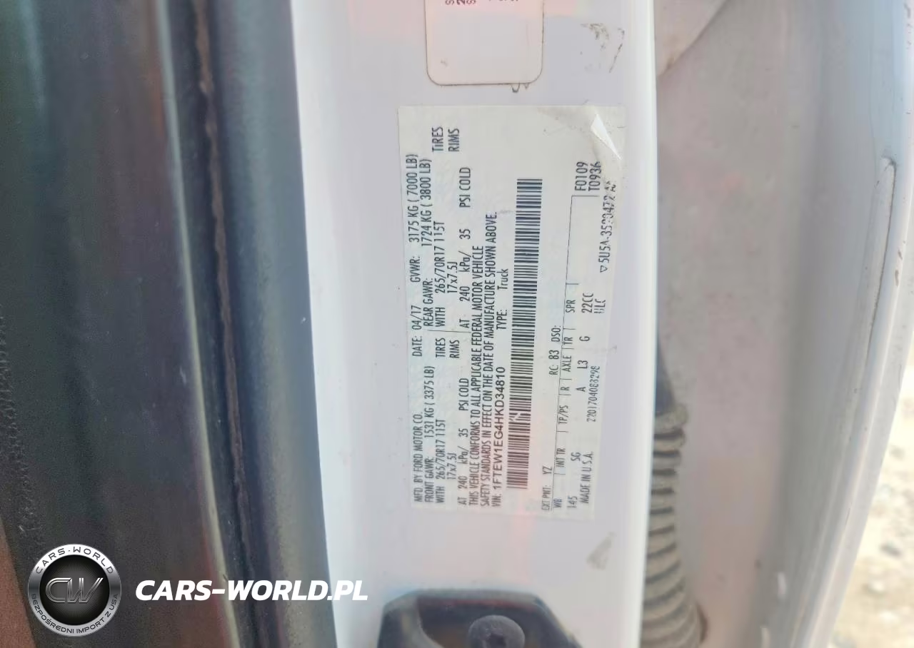 2017 Ford F150 Supercrew VIN:1FTEW1EG4HKD34810 - 12