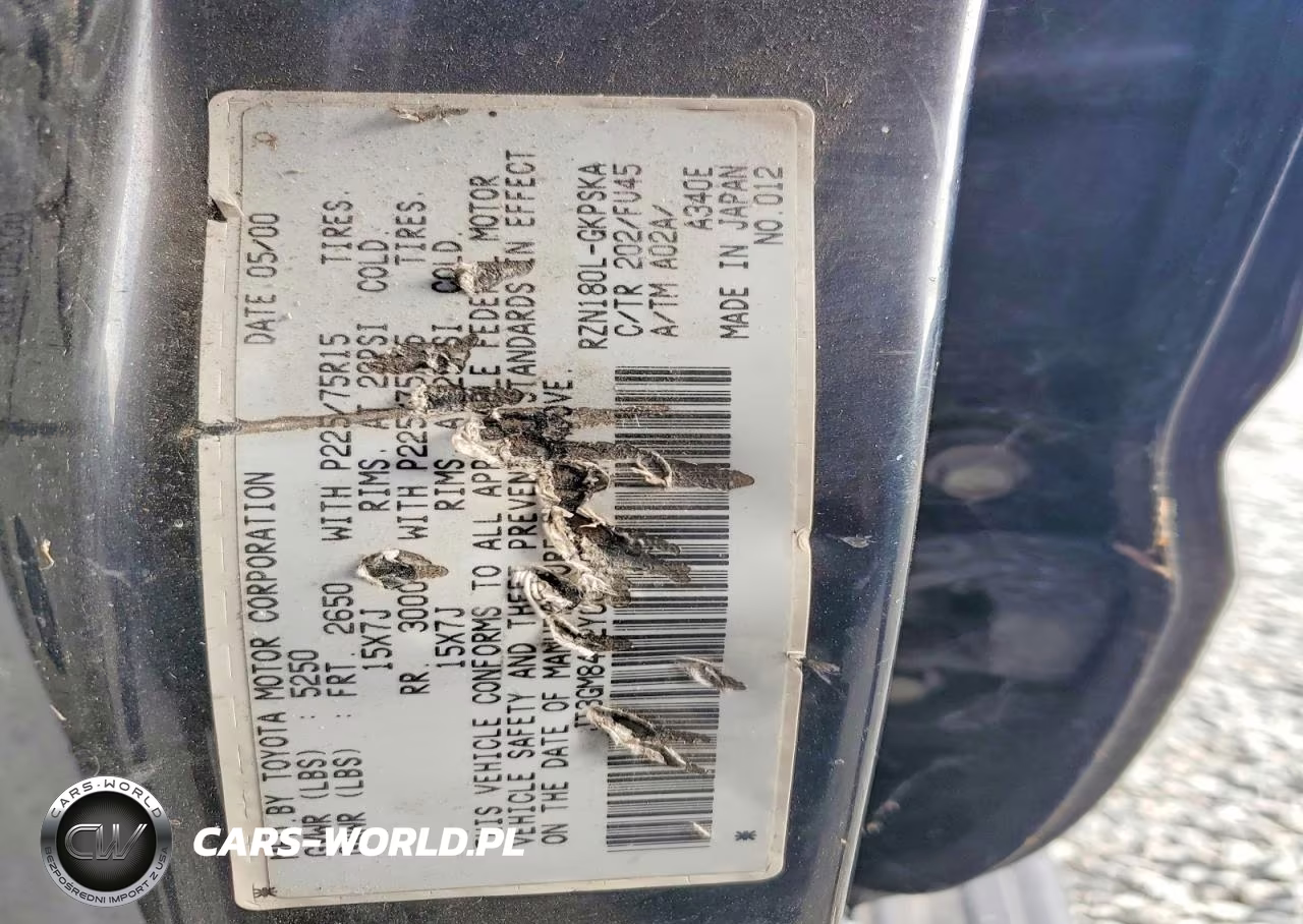 2000 Toyota 4Runner Base VIN:JT3GM84R2Y0064938 - 13