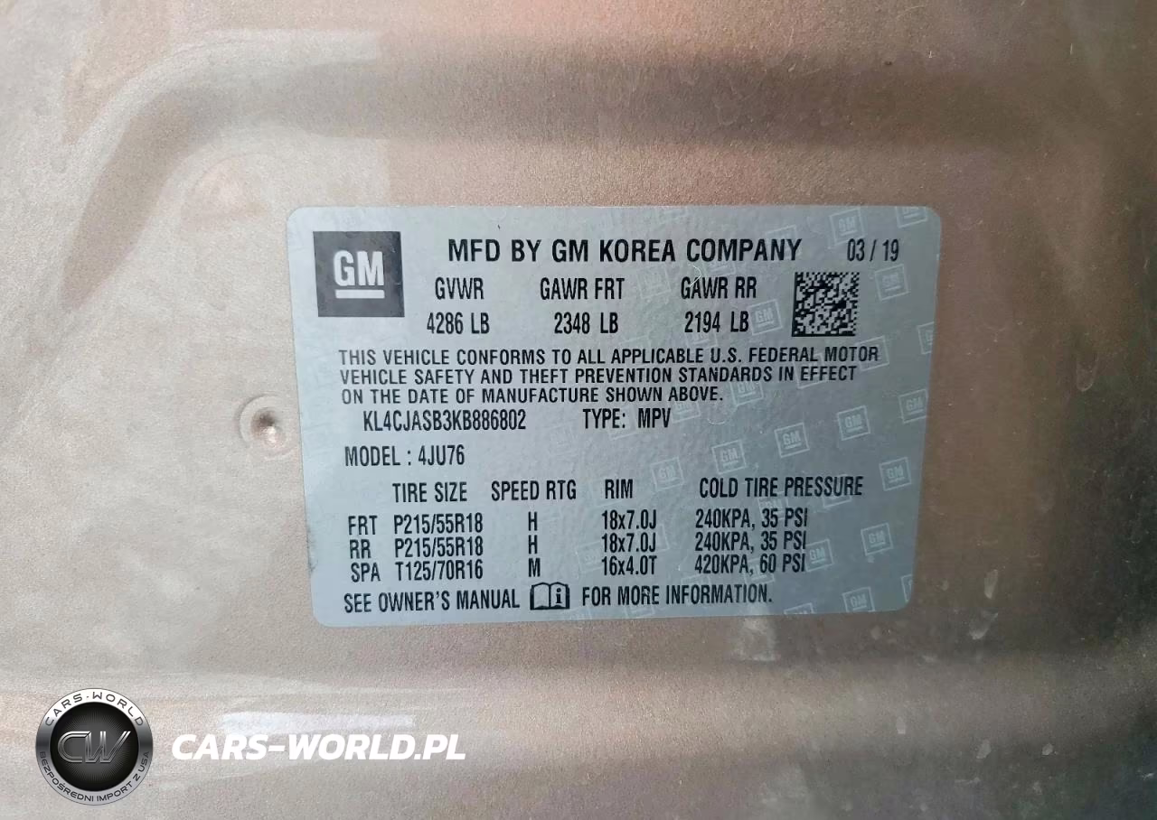 2019 Buick Encore Preferred VIN:KL4CJASB3KB886802 - 12